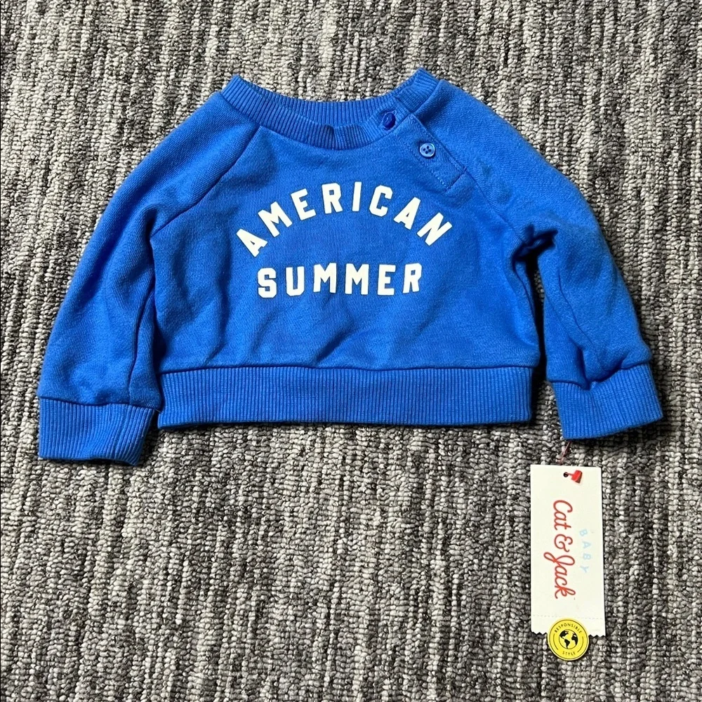 Cat & Jack Blue American Summer Pullover Size New Born